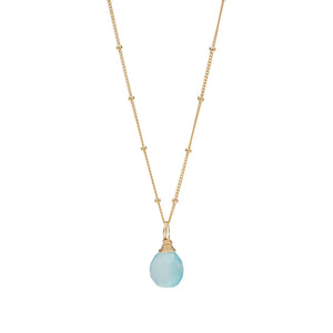 Gold Chalcedony Necklace