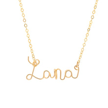 Load image into Gallery viewer, 14k gold-filled Cursive Name Necklace