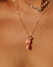 Load image into Gallery viewer, Pink Coral Teadrops Necklace