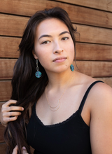 Load image into Gallery viewer, Monstera Leaf Gold Chain Earrings