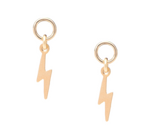 Load image into Gallery viewer, Lightning Bolt Embellishment for Huggie Earrings