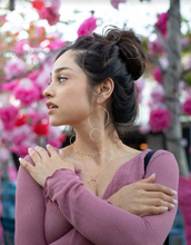 Load image into Gallery viewer, Reverse Double Hoop Gold Earrings - Amy Jennings Designs