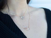 Load image into Gallery viewer, Green Amethyst 14k gold filled Necklace