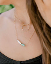 Load image into Gallery viewer, Hexagon Threader Necklace