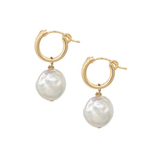 Load image into Gallery viewer, Diana Pearl Huggie Earrings