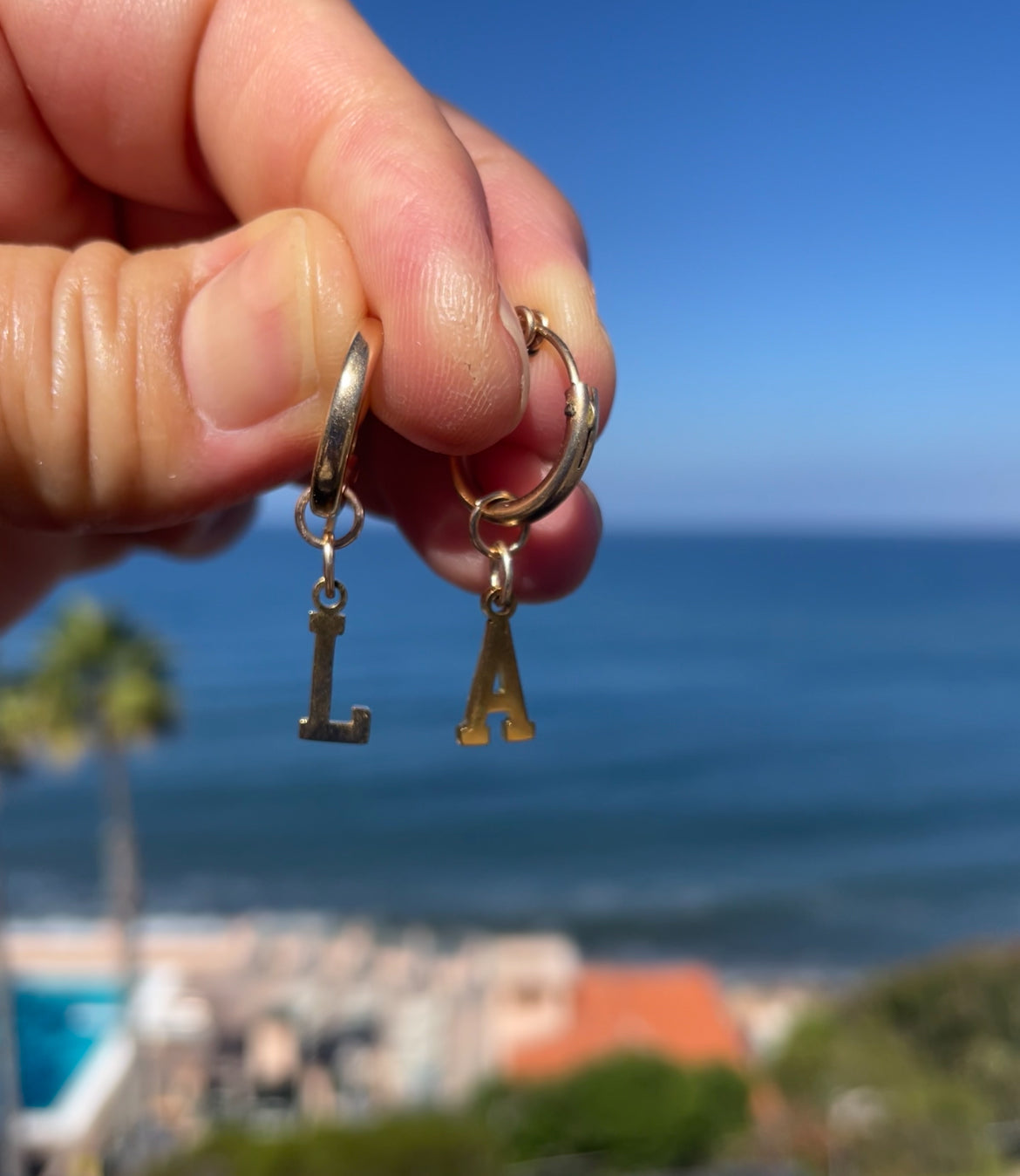 LA Gold hoop Huggies