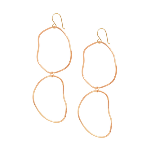 Free Form Double Hoop Earring