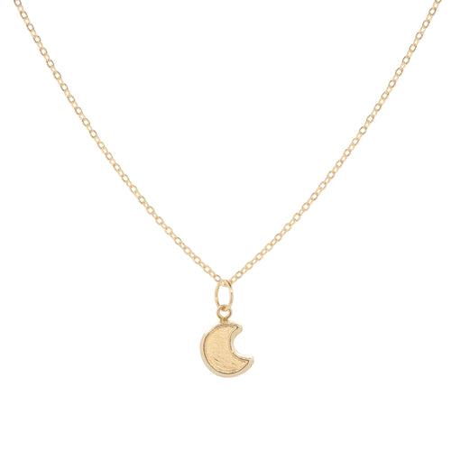 14k Solid gold Baby Crescent Moon Necklace