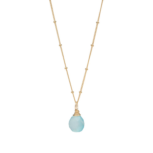 Gold Chalcedony Necklace