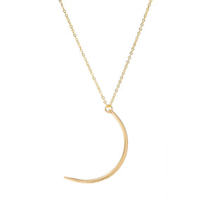 14k Gold-filled Crescent Long Necklace