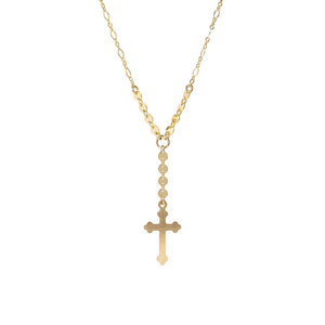 14k gold-filled Cross Necklace Lariat