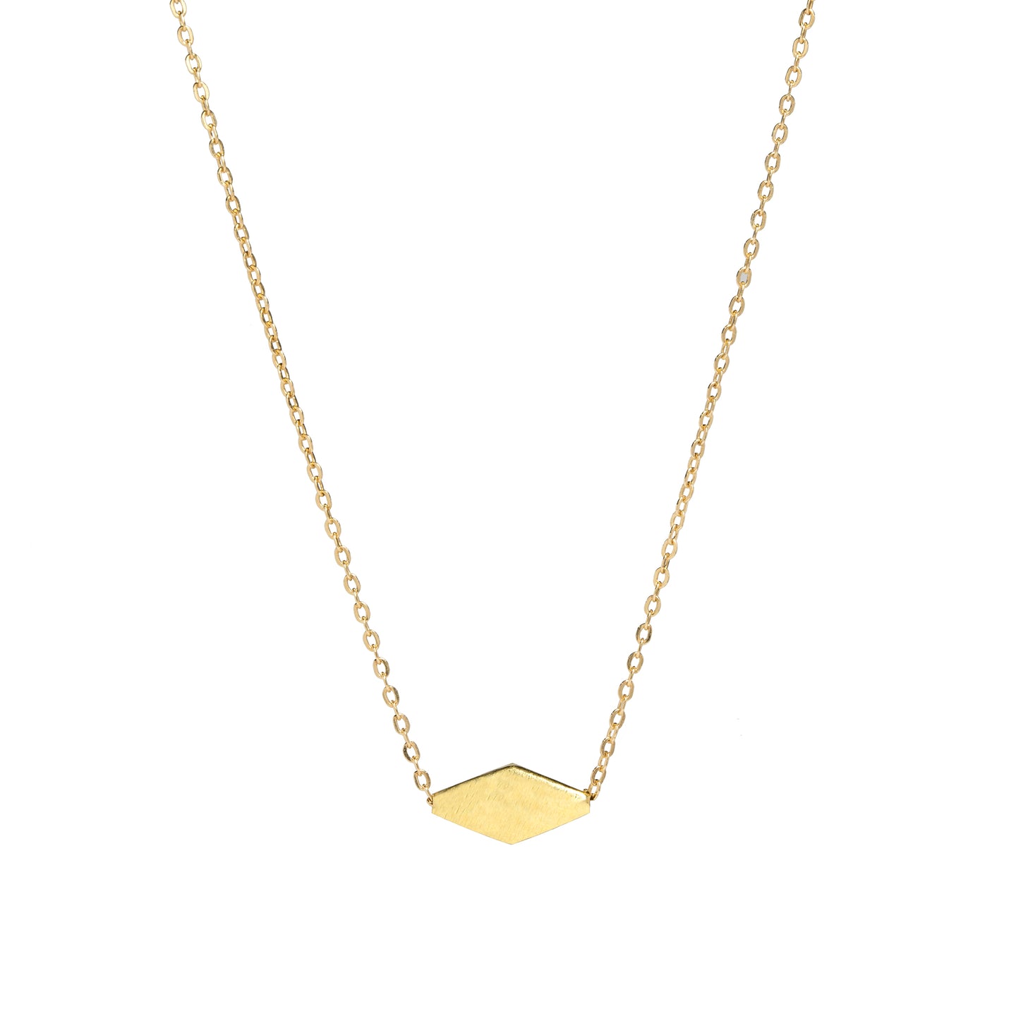 14k Solid Gold Diamond Charm Necklace