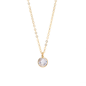 Cubic Zirconia 14k gold-filled necklace