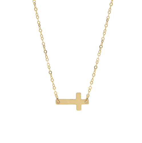 Sideways Cross Necklace