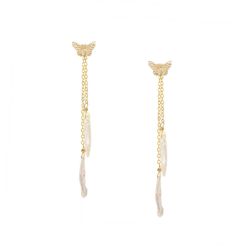 long butterfly earrings