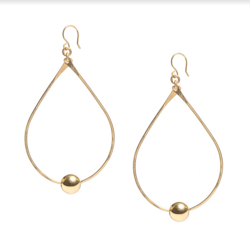 Floating Ball Teardrop Earring