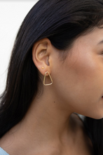 Load image into Gallery viewer, 14k Solid Gold Triangle Post Earring