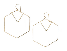 Load image into Gallery viewer, Hexagon Geometric Earrings