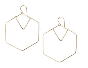 Hexagon Geometric Earrings