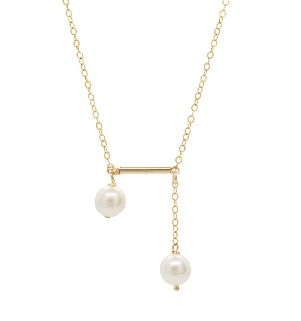 Asymmetrical Pearl Necklace