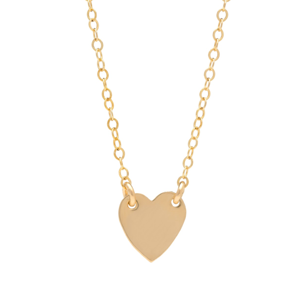 Heart of Gold Tag Necklace