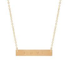 Load image into Gallery viewer, Customizable Gold Name Plate Necklace