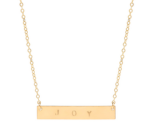Customizable Gold Name Plate Necklace