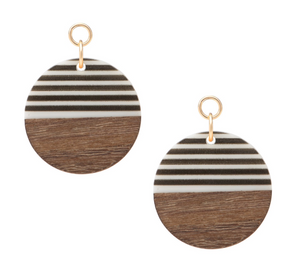 Wood and Stripes Circle (ADD ON ONLY)