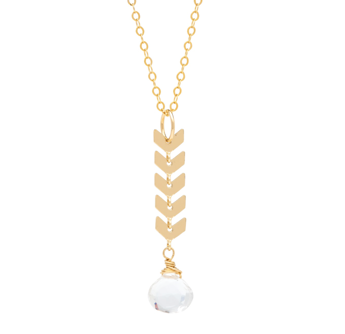 Athena Vertical Gold Necklace