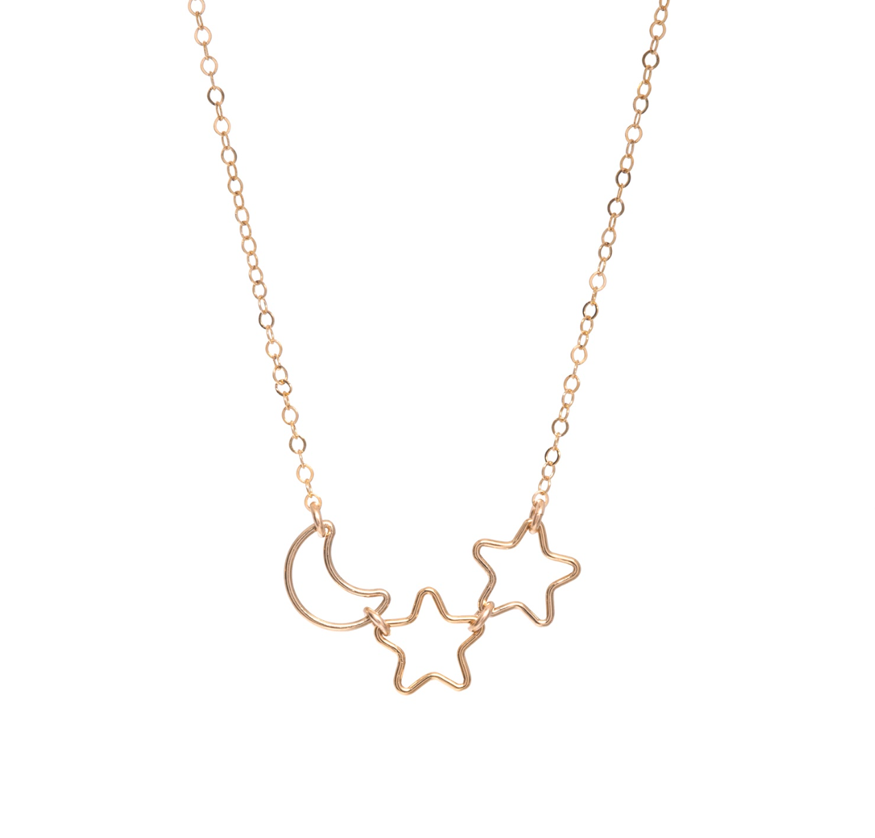 Moon and Stars Personalized Necklace