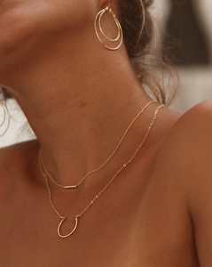 Tiny Gold Bar Necklace