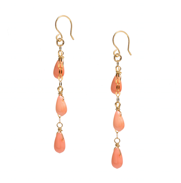 Pink Coral Earrings