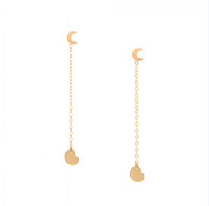 I love you to the moon and back Ear Jacket Earrings