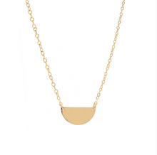 Load image into Gallery viewer, Half moon Semi-circle 14k gold-filled Necklace