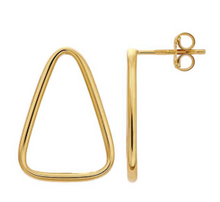 Load image into Gallery viewer, 14k Solid Gold Triangle Post Earring