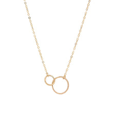 Load image into Gallery viewer, Double Linked 14k gold-filled Circle Gold Necklace