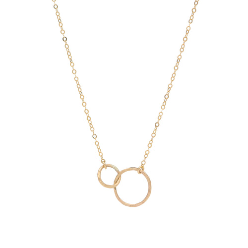 Double Linked 14k gold-filled Circle Gold Necklace
