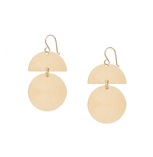 Bohemian Form 14k gold-filled earrings