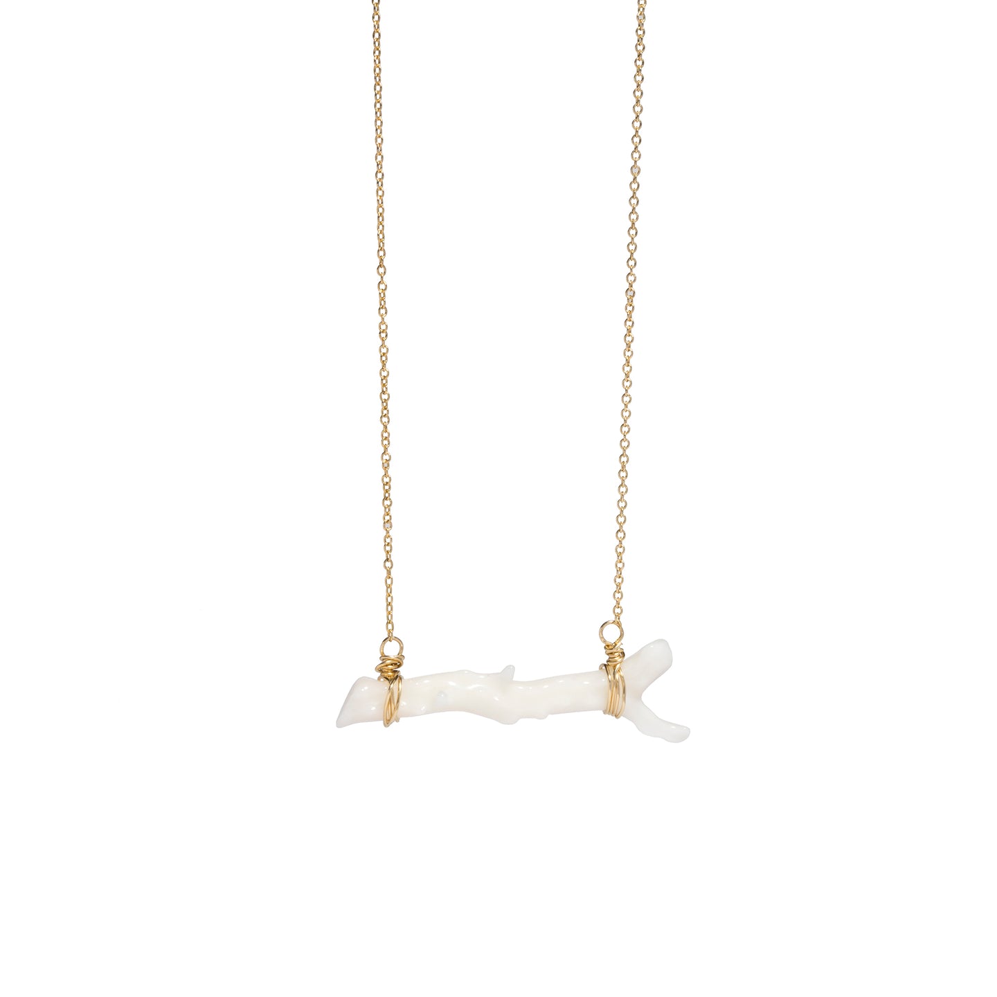 Coral Branch Bar Necklace